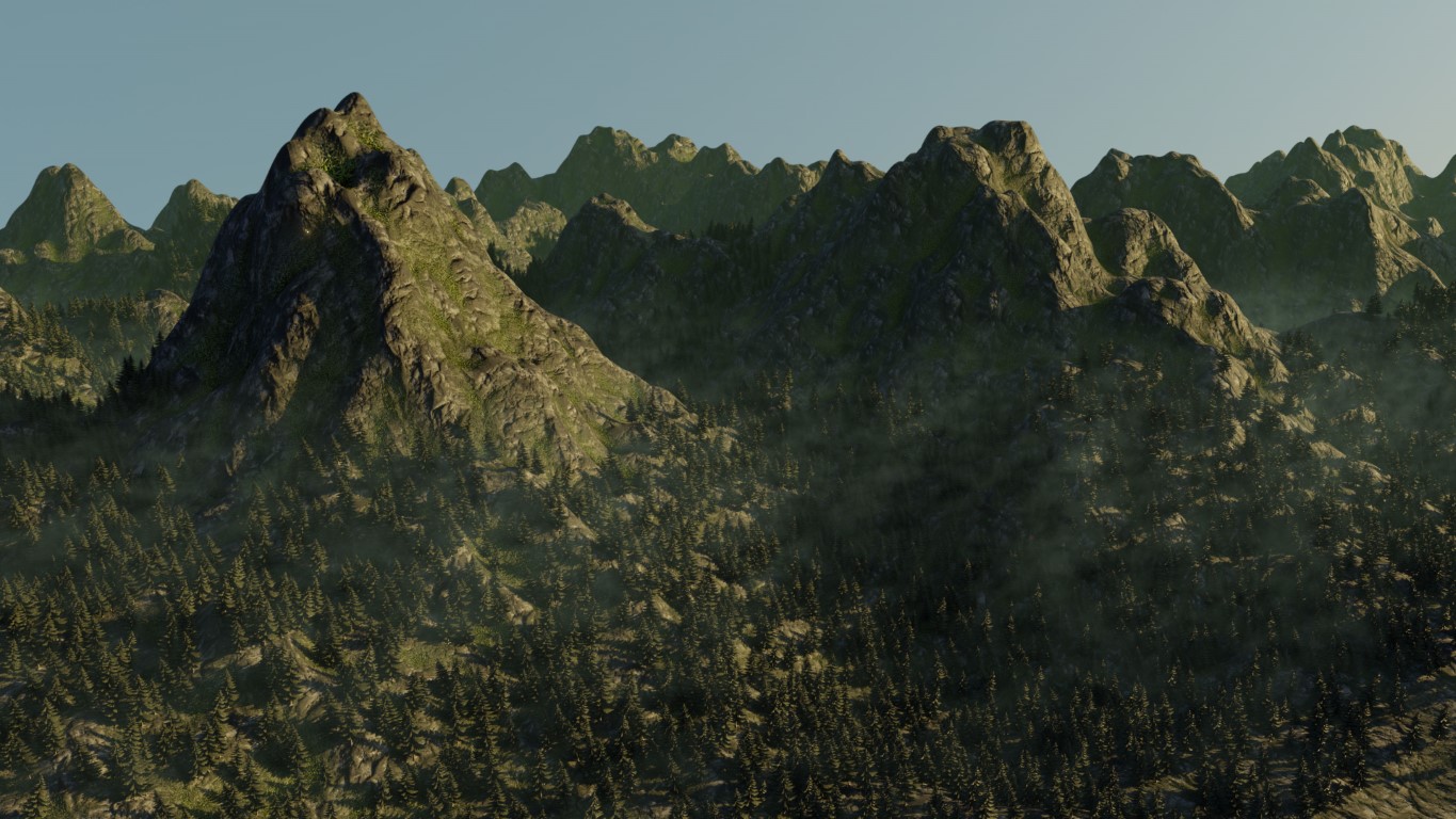 picture of Mountains! (3D Render)